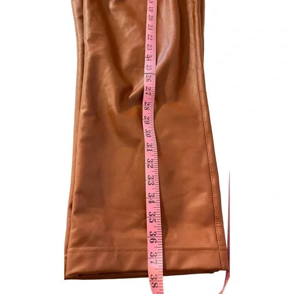 Abercrombie & Fitch brown vegan Leather Pants - Picture 11 of 11
